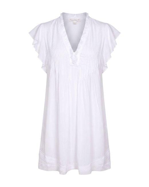 Poupette White Mini Dress Viscose