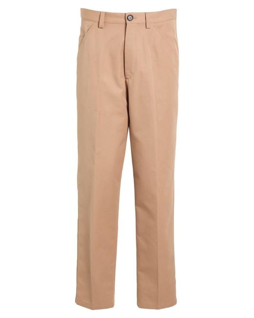 Brunello Cucinelli Natural Camel Pants Cotton, Wool for men