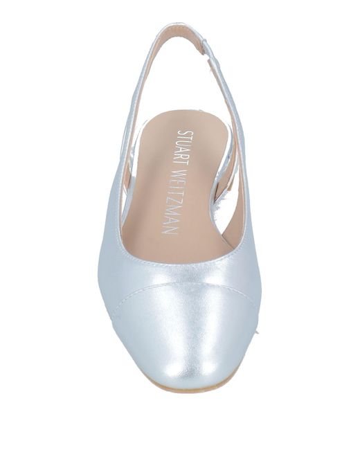 Stuart Weitzman White Ballet Flats