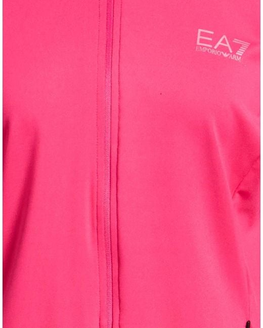 EA7 Pink Sweatshirt Polyester, Elastane