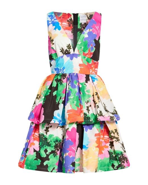 Sara Roka White Mini Dress Cotton