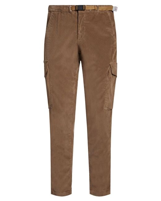 White Sand Brown Pants Cotton, Lyocell, Elastane for men