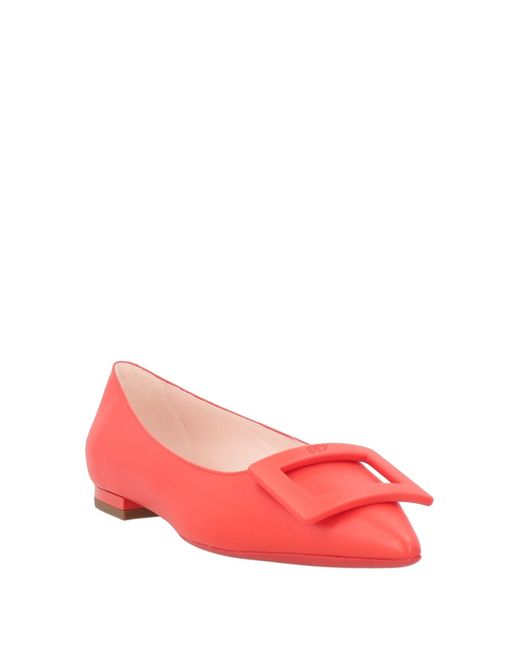 Roger Vivier Red Ballet Flats