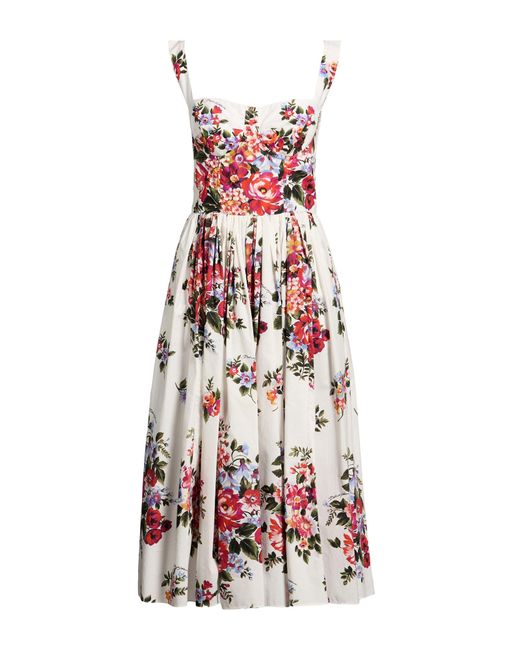 Dolce & Gabbana White Midi Dress