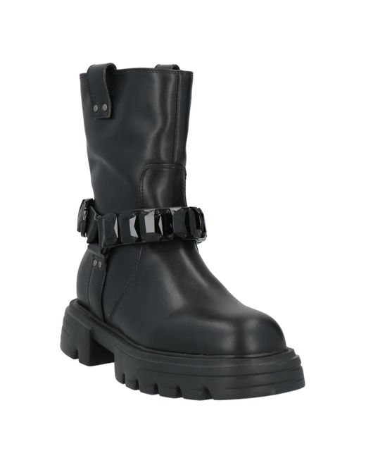 Jeannot Black Ankle Boots Leather