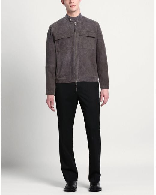 Bolongaro Trevor Gray Marco Racer Jacket Sheepskin for men