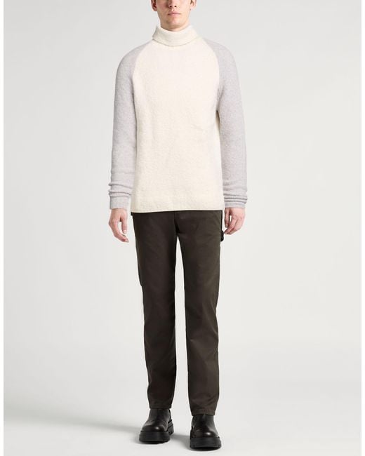 Moorer White Turtleneck for men