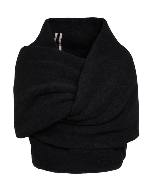 Rick Owens Black Sweater Alpaca Wool, Polyamide, Wool, Elastane