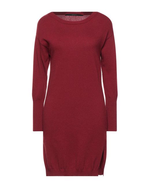 Bellwood Wool Short Dress in Maroon (Red) | Lyst