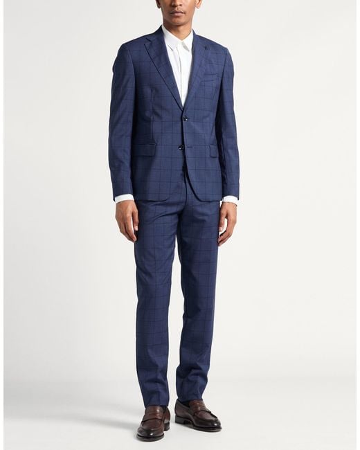 BRERAS Milano Blue Suit Virgin Wool for men