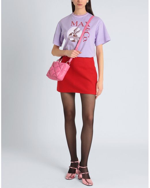 MAX&Co. Red Mini Skirt