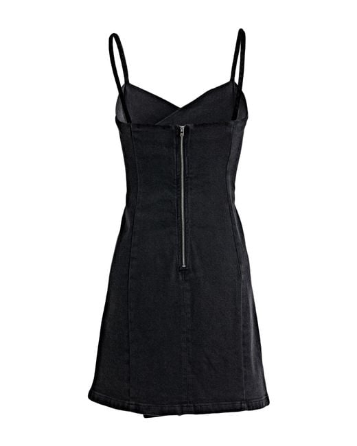 Isabel Marant Black Mini Dress Cotton, Elastane