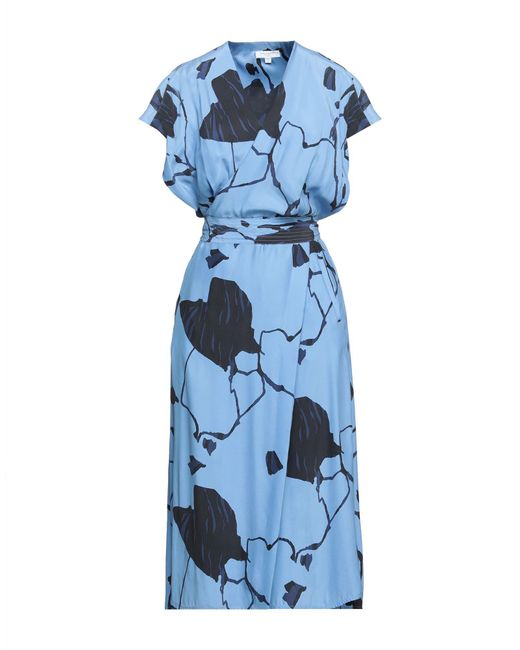 Equipment Blue Midi Dress