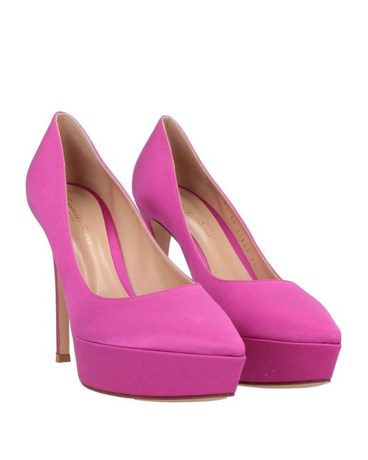 Gianvito Rossi Pink Fuchsia Pumps Textile Fibers