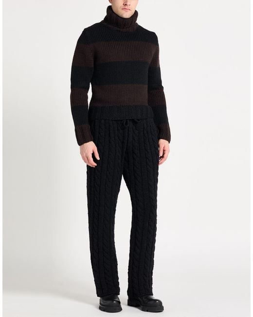 Dolce & Gabbana Black Turtleneck Virgin Wool, Acrylic, Cashmere, Alpaca Wool for men