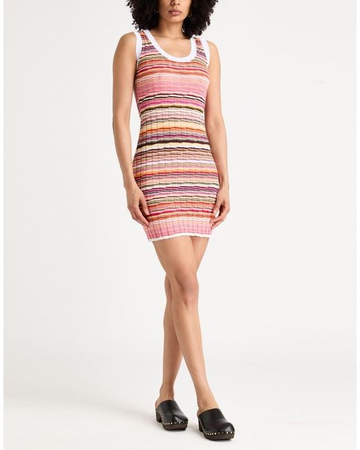 Missoni Pink Mini Dress Cotton, Viscose