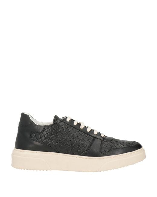 Daniele Alessandrini Black Sneakers Leather for men