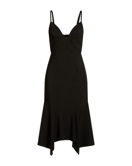 DSquared² Black Midi Dress Polyester, Elastane