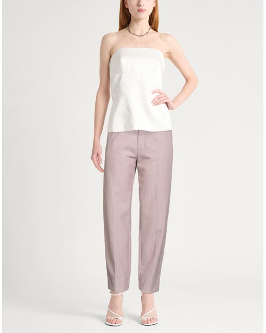 Victoria Beckham Pink Pants Virgin Wool, Polyester