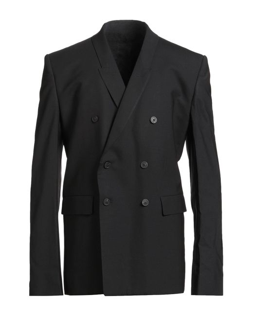 Rick Owens Black Blazer Virgin Wool, Elastane for men