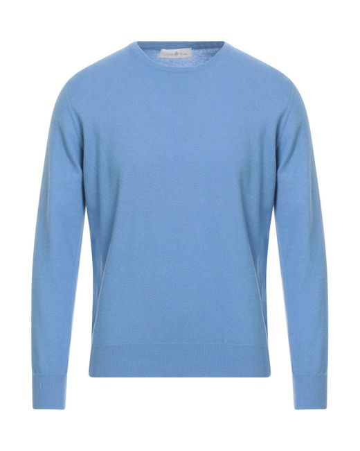 Della Ciana Blue Pastel Sweater Merino Wool, Cashmere for men