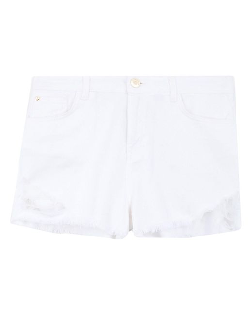 My Twin White Denim Shorts Cotton