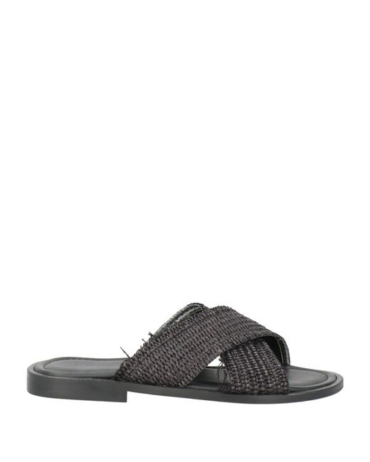 ALESSANDRO DI LORENZO Black Sandals for men