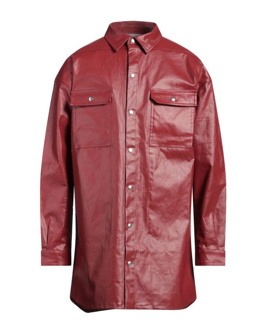 Rick Owens Jeansjacke/-mantel in Red für Herren