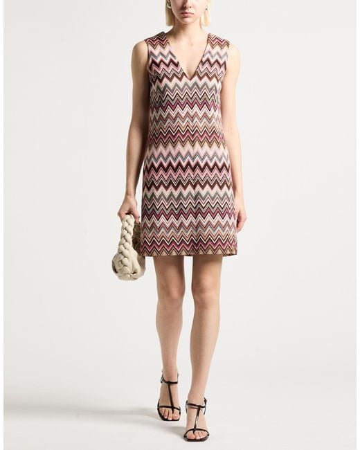 Missoni Purple Mini Dress Cotton, Viscose