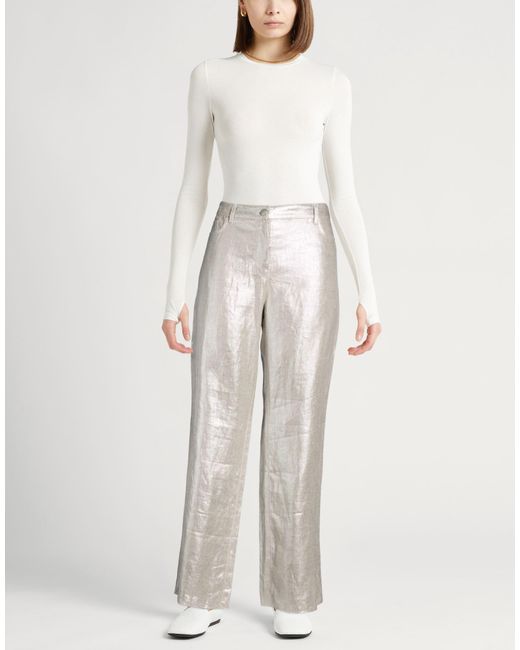 Max Mara White Pants Linen