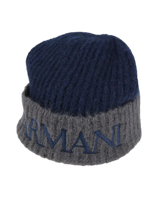 Emporio Armani Blue Midnight Hat Alpaca Wool, Polyamide