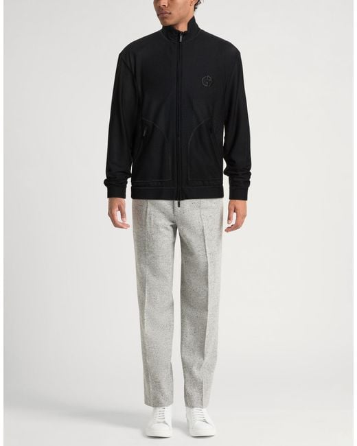 Giorgio Armani Black Sweatshirt Polyamide, Elastane for men