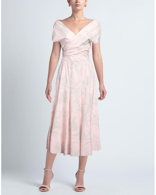 Philosophy Di Lorenzo Serafini Pink Midi Dress