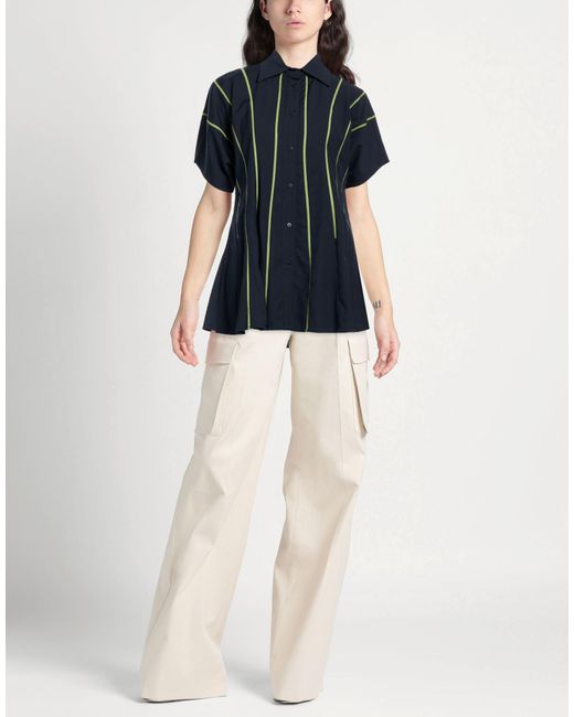 LOVEBIRDS Blue Shirt Polyester, Viscose