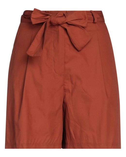 Angela Davis Red Shorts & Bermuda Shorts Cotton