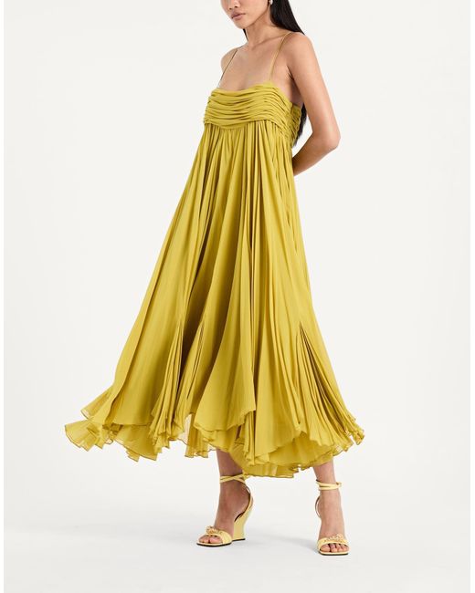 Khaite Yellow Midi-Kleid