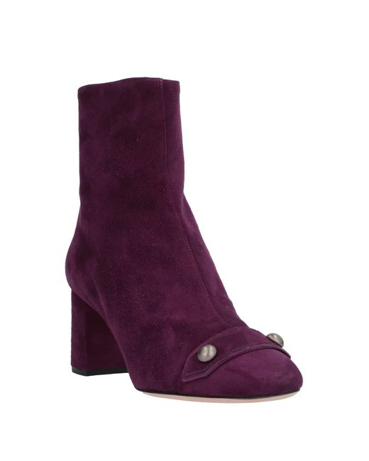 Rochas Purple Ankle Boots