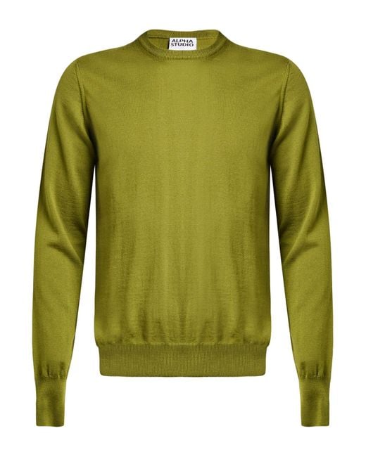Alpha Studio Green Jumper for men