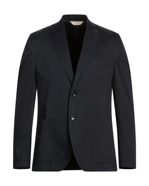 Paoloni Black Midnight Blazer Cotton, Elastane for men