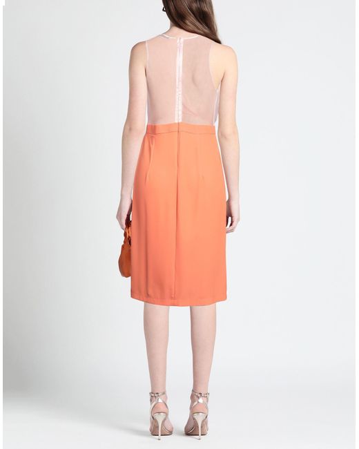 LE SARTE DEL SOLE Orange Midi Dress