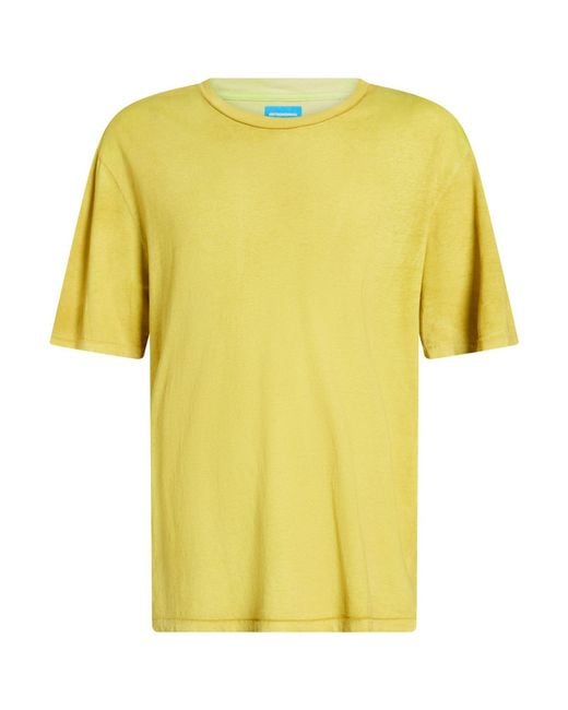 NOTSONORMAL Yellow T-Shirt Cotton, Recycled Cotton for men