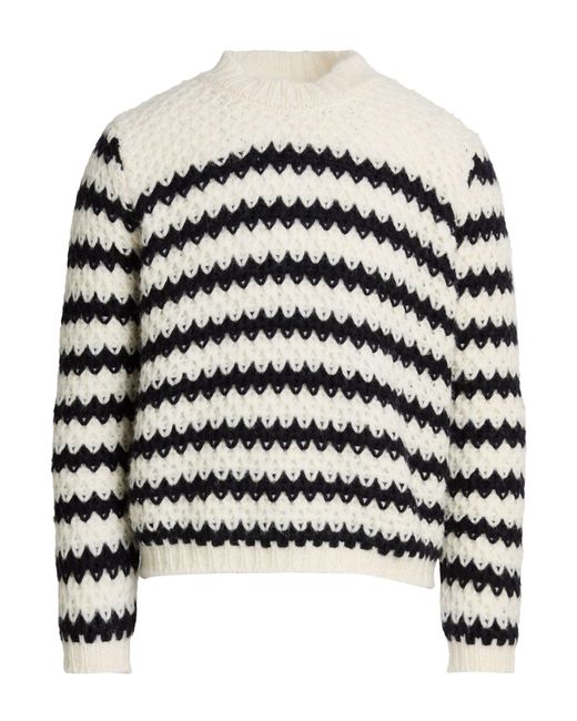 Roberto Collina White Ivory Sweater Baby Alpaca Wool, Polyamide, Wool for men