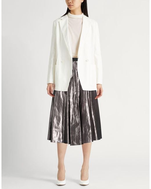 Forte_forte Gray Midi Skirt