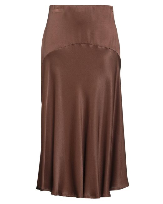 MÊME ROAD Brown Midi Skirt Viscose