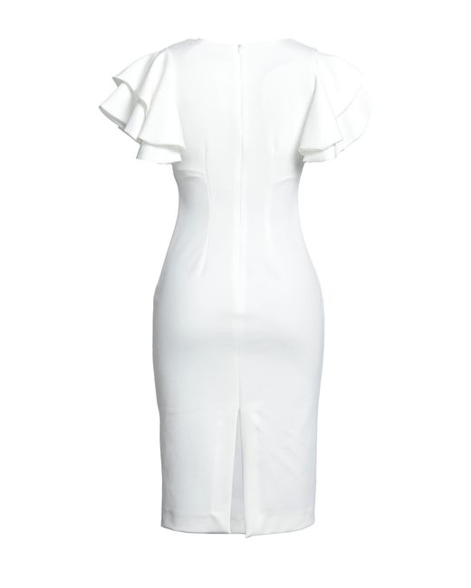 Soallure White Midi Dress