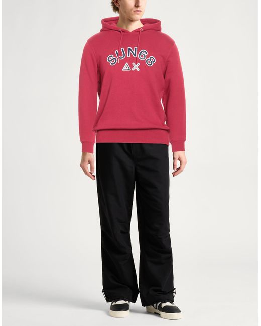 Sun 68 Red Sweatshirt for men