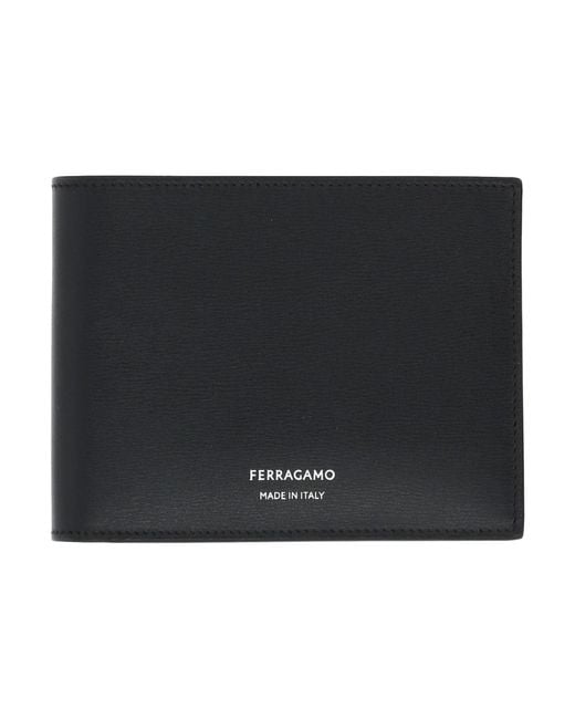Ferragamo Black Wallet Calfskin for men