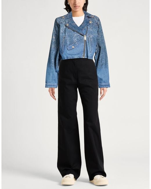 Just Cavalli Blue Denim Outerwear