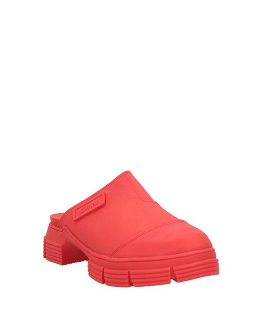 Ganni Red Mules & Clogs