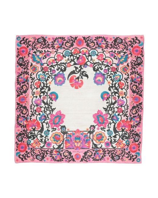 Ferragamo Pink Scarf Silk